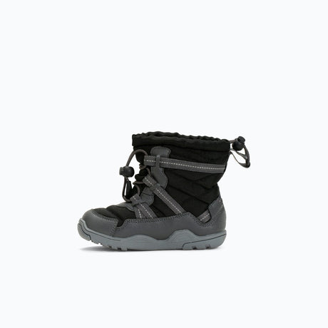 Inner side view of kids' black Xero Shoes Alpine boot