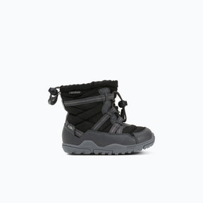 Side view of kids' black Xero Shoes Alpine boot