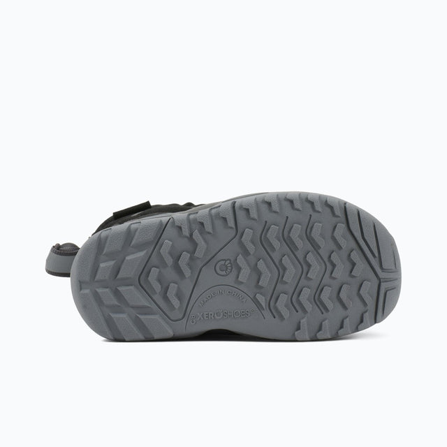 Sole of kids' black Xero Shoes Alpine boot