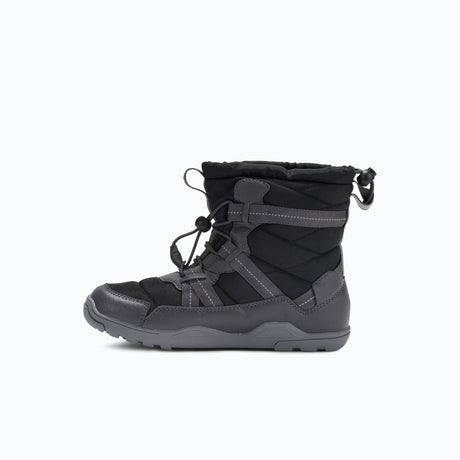 Inner side view of youth's black Xero Shoes Alpine boot