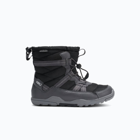 Side view of youth's black Xero Shoes Alpine boot