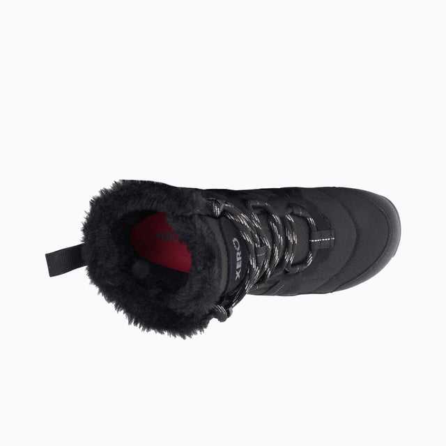 Top view of women's black Xero Shoes Alpine boot
