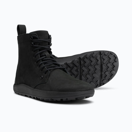 Pair of women's black Xero Shoes Breckenridge lace-up boots