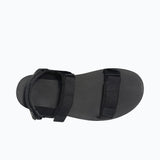 Top view of men's black Xero Shoes D-Trail minimalist sandal