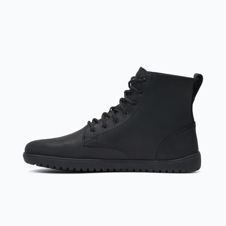 Inner side view of men's black Xero Shoes Denver II lace-up boot