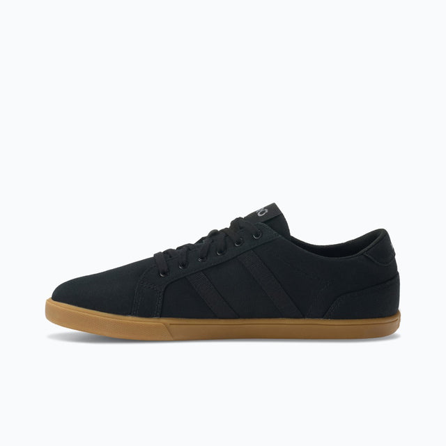 Inner side view of men's black/gum Xero Shoes Dillon canvas shoe