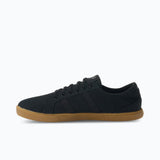 Inner side view of women's black/gum Xero Shoes Dillon canvas sneaker