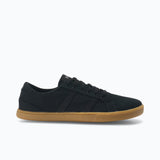 Side view of women's black/gum Xero Shoes Dillon canvas sneaker