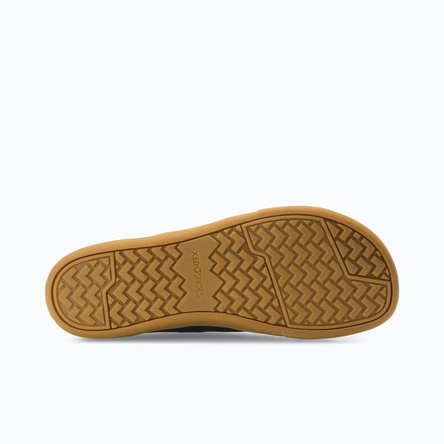 Sole of women's black/gum Xero Shoes Dillon canvas sneaker