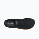 Top view of women's black/gum Xero Shoes Dillon canvas sneaker