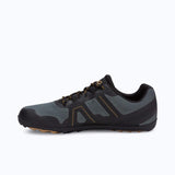 Inner side view of men's blue/grey Xero Shoes Mesa Trail II shoe