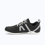 Inner side view of men's black/white Xero Shoes Prio shoe