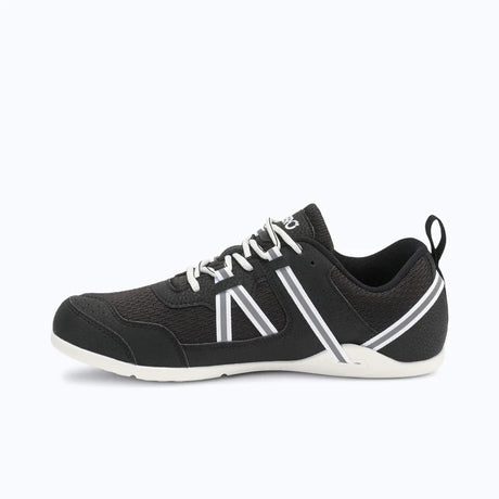 Inner side view of men's black/white Xero Shoes Prio shoe