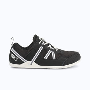 Side view of men's black/white Xero Shoes Prio shoe