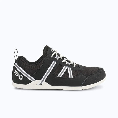Side view of men's black/white Xero Shoes Prio shoe