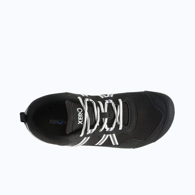 Top view of men's black/white Xero Shoes Prio shoe