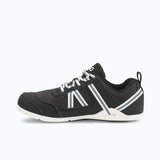 Inner side view of women's black/white Xero Shoes Prio shoe