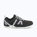 Side view of women's black/white Xero Shoes Prio shoe