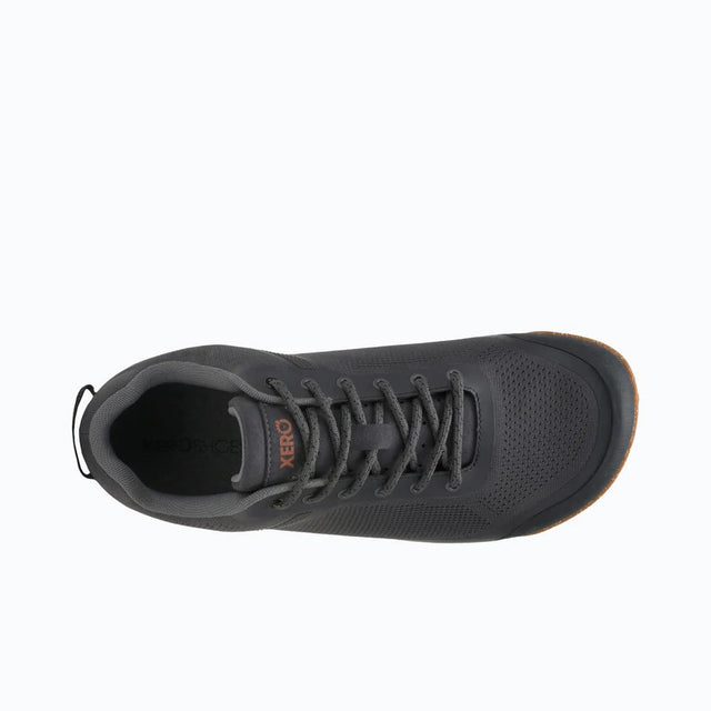 Top view of men's faded black Xero Shoes Ridgeway hiking shoe