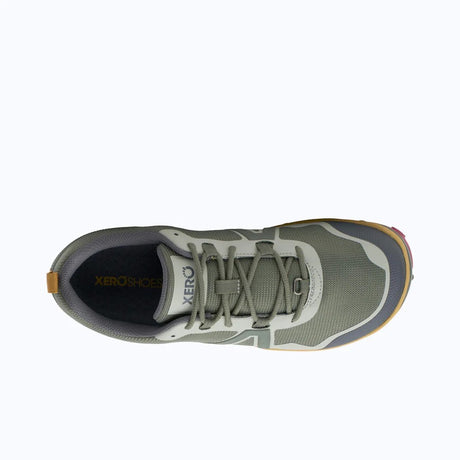 Top view of men's green Xero Shoes Scrambler Low shoe