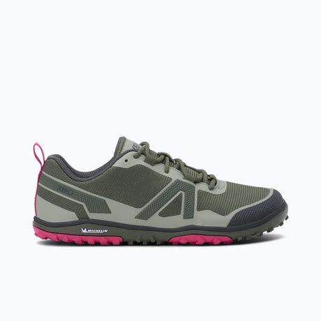 Side view of women's green Xero Shoes Scrambler shoe