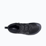 Top view of men's black Xero Shoes Scrambler Trail Mid WP hiking boot