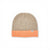 XS weekender beanie in flax/melon colour