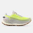 Side view of women's New Balance Fresh Foam X More Trail v3 running shoe in yellow