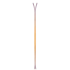 Side view of a pair of purple ZAG UBAC 102 touring skis