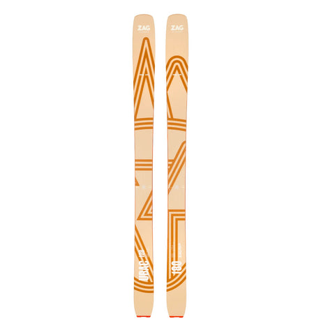 Top view of a pair of beige ZAG UBAC 108 skis