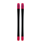 Bottom view of a pair of red ZAG UBAC 89 touring skis