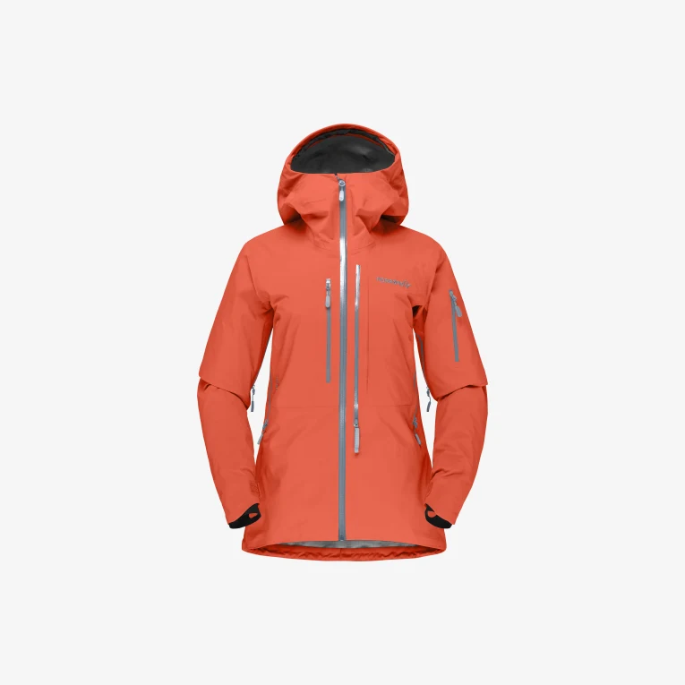 Norrona Lofoten Thermal Pro Womens Jacket Orange Alert/Peach Amber Small  2024