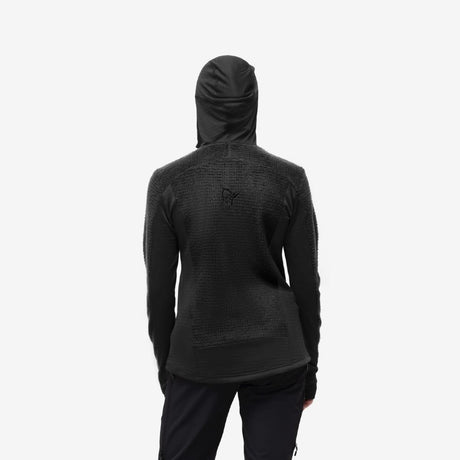 Women's Norrona Falketind Alpha120 Zip Hood caviar model back