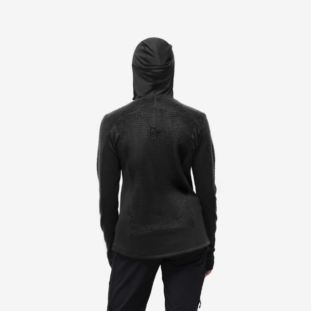 Women's Norrona Falketind Alpha120 Zip Hood caviar model back