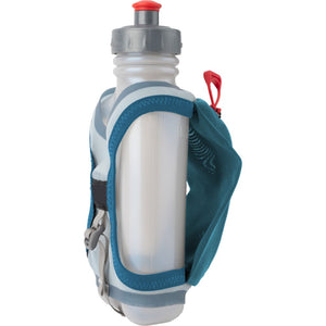 Side view of UltrAspire 550 Pocket handheld water bottle running system