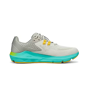 Inner side view of men's Altra Provision 7 road running shoe in grey/yellow