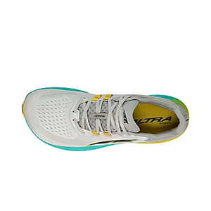 Top view of men's Altra Provision 7 road running shoe in grey/yellow