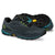 Pair of men's topo athletic mt-4 trail running shoes in grey/blue 