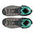 Top view of women's scarpa ribelle hd mountaineering boots in titanium aqua colour