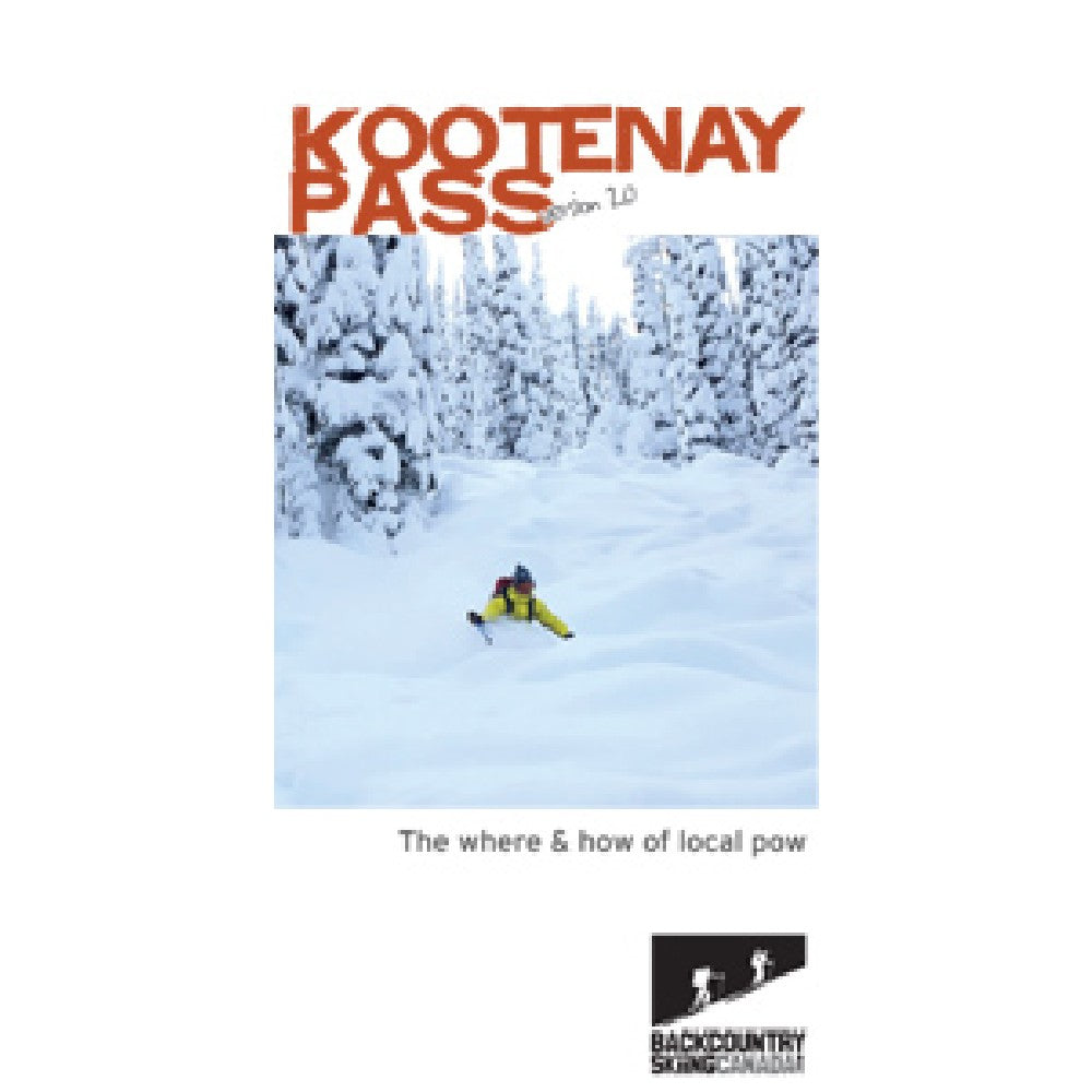 Backcountry Skiing Kootenay Pass Ski Touring Map
