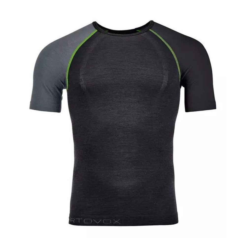 Men's ortovox 120 comp light short sleeve shirt in black raven colour
