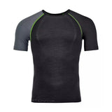Men's ortovox 120 comp light short sleeve shirt in black raven colour