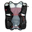 Front/chest view of black UltrAspire Momentum 2.0 running & race vest