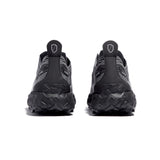 Heel view of men's norda 001 G+ Spike winter trail running shoes in black