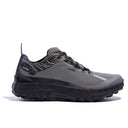 Side view of men's norda 001 G+ Spike winter trail running shoe in black
