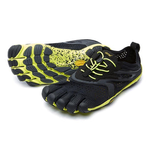 Men's Vibram FiveFinger V-Run shoes in black/yellow