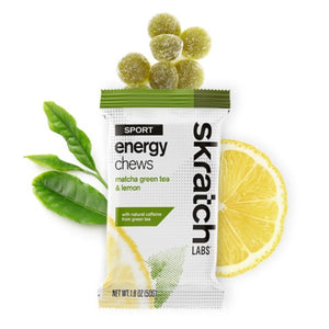 Package of green tea/lemon skratch labs energy chews