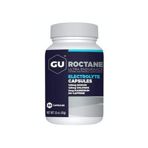 Bottle of GU Roctane electrolyte capsules