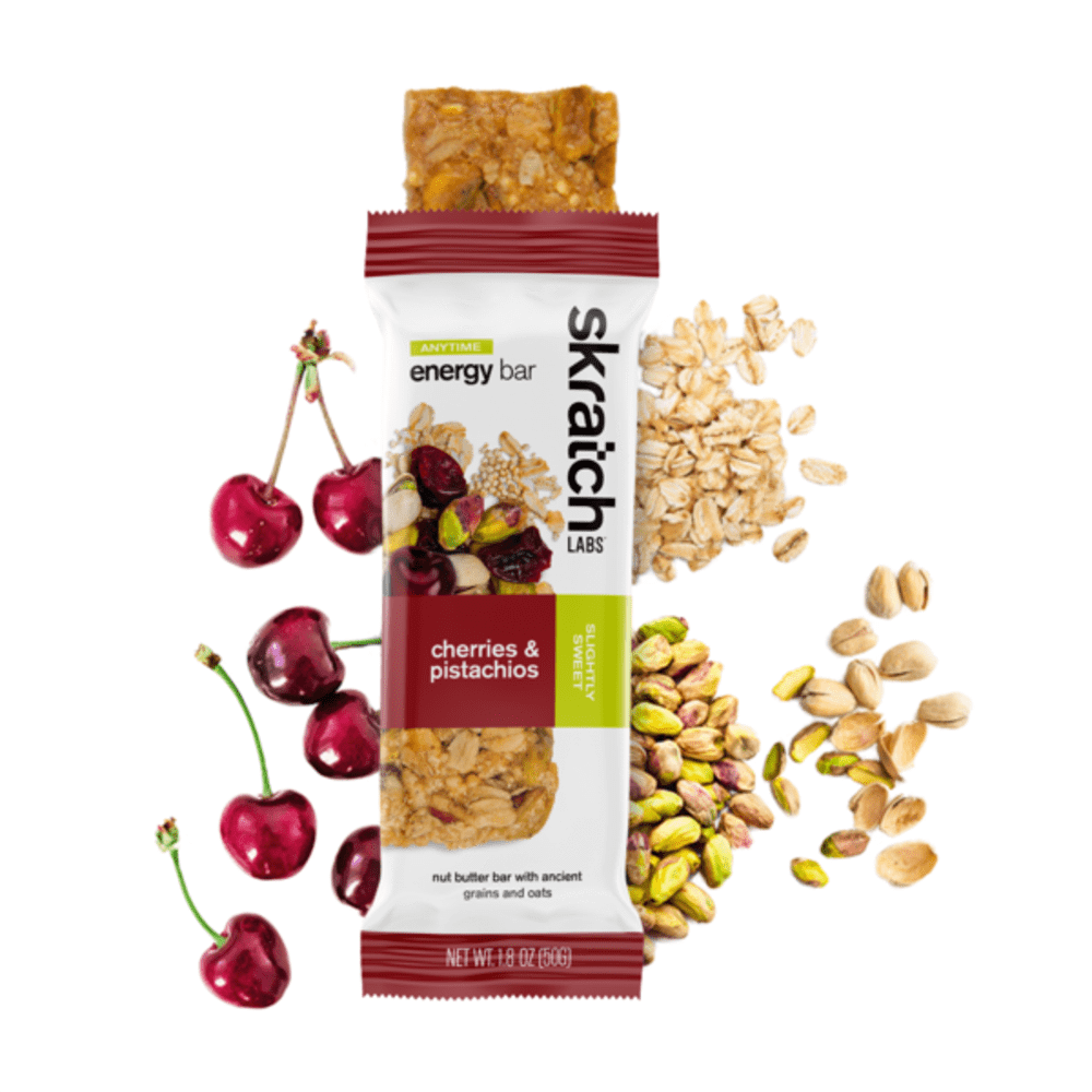 Cherry pistachio skratch labs energy bar