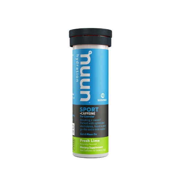 Fresh lime flavoured nuun sport hydration tablets with caffeine